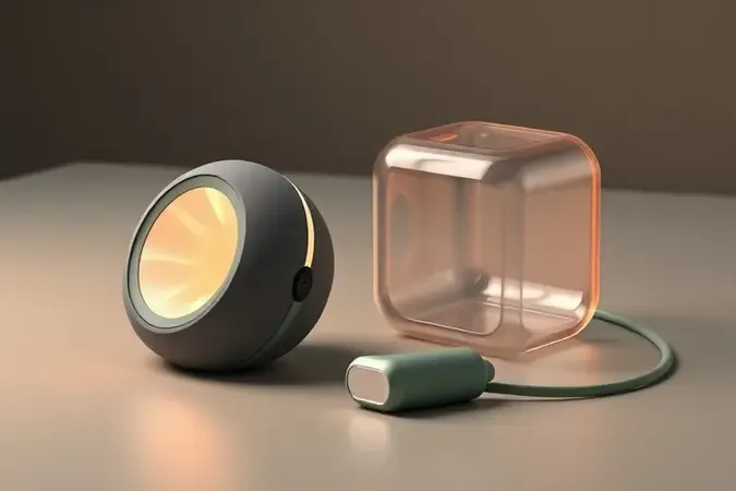 Render 3D de caixa de som portátil e energia, ilustrando cuidados para prolongar a bateria.