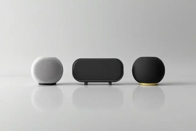 Comparativo conceitual de modelos de caixas de som para karaokê em composição minimalista e iluminação suave