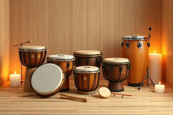 Cena conceitual com instrumentos de qualidade para tocar pagode em composição minimalista.