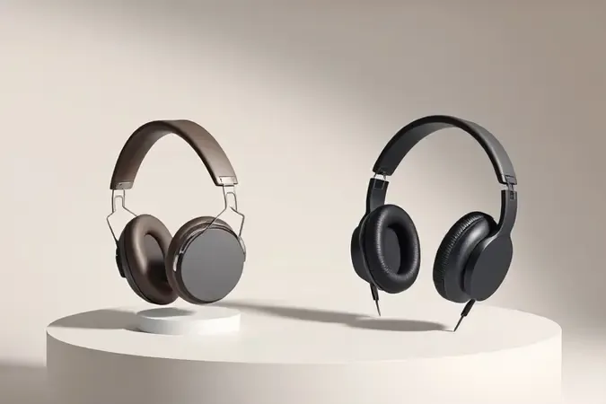 Comparativo conceitual entre fone de estúdio fechado e aberto evidenciando o design acústico em palco limpo