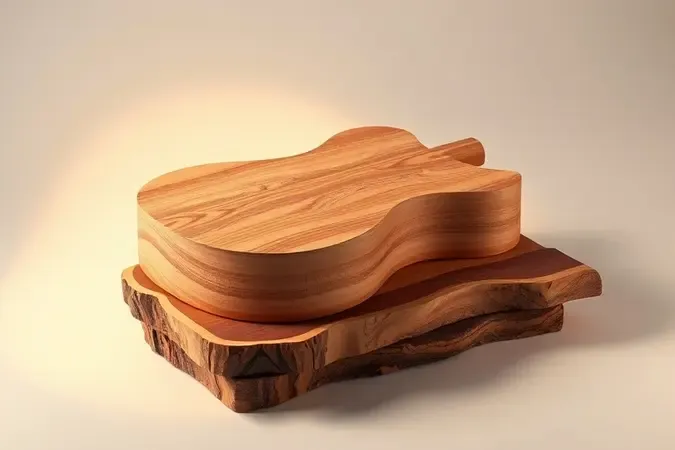 Corpo de guitarra com veios de madeira naturais destacando a influência do material na sonoridade